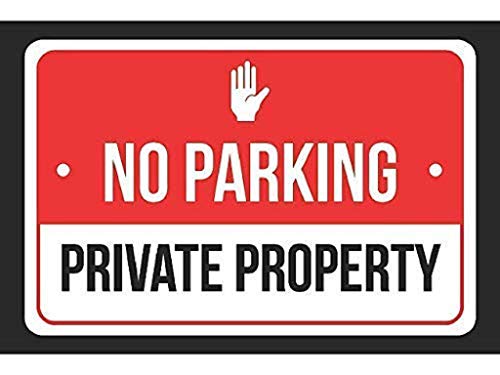 Stevenca Metall-Blechschild "No Parking Private Property", Rot, Weiß und Schwarz, 20,3 x 30,5 cm, dekoratives Aluminiumschild Stevenca Metall-Blechschild "No Parking Private Property", Rot, Weiß und Schwarz, 20,3 x 30,5 cm, dekoratives Aluminiumschild von Stevenca