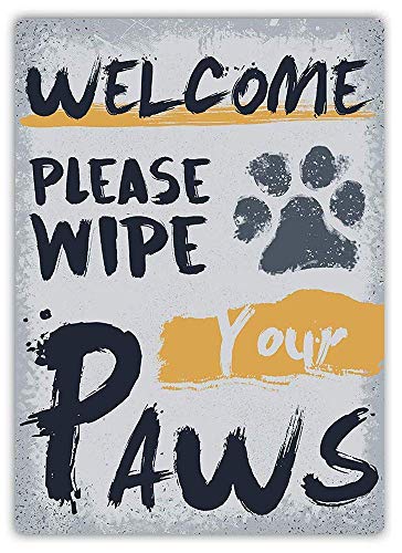Stevenca Metall-Blechschild "Please Wipe Your Paws", 20,3 x 30,5 cm, dekoratives Aluminiumschild Stevenca Metall-Blechschild "Please Wipe Your Paws", 20,3 x 30,5 cm, dekoratives Aluminiumschild von Stevenca
