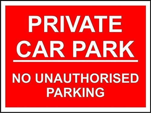 Stevenca Metall-Blechschild "Private Car Park No Unauthorised Parking", 20,3 x 30,5 cm, dekoratives Aluminiumschild von Stevenca