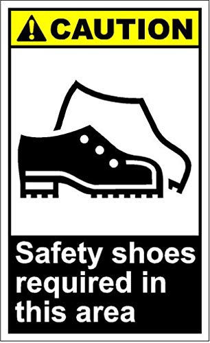 Stevenca Metall-Blechschild "Safety Shoes Required in This Area", 20,3 x 30,5 cm, dekoratives Aluminiumschild Stevenca Metall-Blechschild "Safety Shoes Required in This Area", 20,3 x 30,5 cm, dekoratives Aluminiumschild von Stevenca