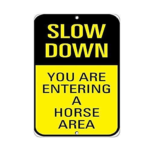 Stevenca Metall-Blechschild "Slow Down You are Entering A Horse Area" Verkehrsschild, 20,3 x 30,5 cm, dekoratives Aluminiumschild Stevenca Metall-Blechschild "Slow Down You are Entering A Horse Area" Verkehrsschild, 20,3 x 30,5 cm, dekoratives Aluminiumschild von Stevenca