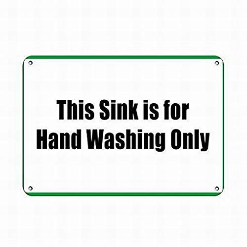 Stevenca Metall-Blechschild "This Sink is for Hand Washing Only", 20,3 x 30,5 cm, dekoratives Aluminiumschild Stevenca Metall-Blechschild "This Sink is for Hand Washing Only", 20,3 x 30,5 cm, dekoratives Aluminiumschild von Stevenca