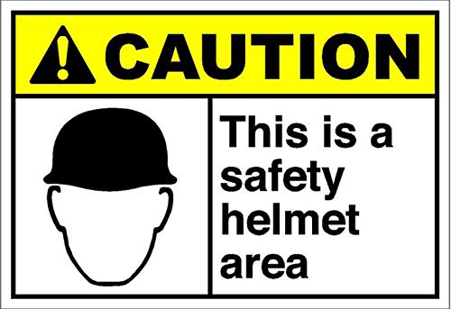 Stevenca Metall-Blechschild "This is a Safety Helmet Area Caution", 20,3 x 30,5 cm, dekoratives Aluminiumschild Stevenca Metall-Blechschild "This is a Safety Helmet Area Caution", 20,3 x 30,5 cm, dekoratives Aluminiumschild von Stevenca
