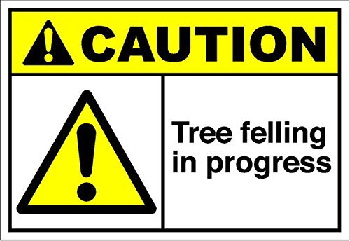 Stevenca Metall-Blechschild "Tree Felling in Progress Caution", 20,3 x 30,5 cm, dekoratives Aluminiumschild Stevenca Metall-Blechschild "Tree Felling in Progress Caution", 20,3 x 30,5 cm, dekoratives Aluminiumschild von Stevenca