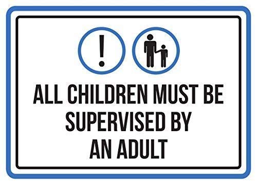 Stevenca Metall-Blechschild mit Aufschrift "All Children Must Be Supervised by an Adult Pool Spa Warning Garage Home Yard Metal Aluminum Sign for Wall Art 20,3 x 30,5 cm Stevenca Metall-Blechschild mit Aufschrift "All Children Must Be Supervised by an Adult Pool Spa Warning Garage Home Yard Metal Aluminum Sign for Wall Art 20,3 x 30,5 cm von Stevenca