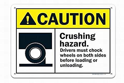 Stevenca Metall-Blechschild mit Aufschrift "Caution Crushing Hazard Chock Wheels", 20,3 x 30,5 cm, dekoratives Aluminiumschild, Wandschild Stevenca Metall-Blechschild mit Aufschrift "Caution Crushing Hazard Chock Wheels", 20,3 x 30,5 cm, dekoratives Aluminiumschild, Wandschild von Stevenca