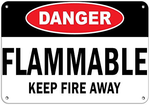 Stevenca Metall-Blechschild mit Aufschrift "Danger Flammable Keep Fire Away Hazard", 20,3 x 30,5 cm, dekoratives Aluminiumschild Stevenca Metall-Blechschild mit Aufschrift "Danger Flammable Keep Fire Away Hazard", 20,3 x 30,5 cm, dekoratives Aluminiumschild von Stevenca