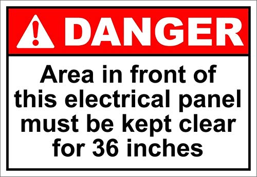 Stevenca Metall-Blechschild mit Aufschrift "Must Kept Clear for 36 Inches Danger 20,3 x 30,5 cm, Dekor, Aluminiumschild von Stevenca