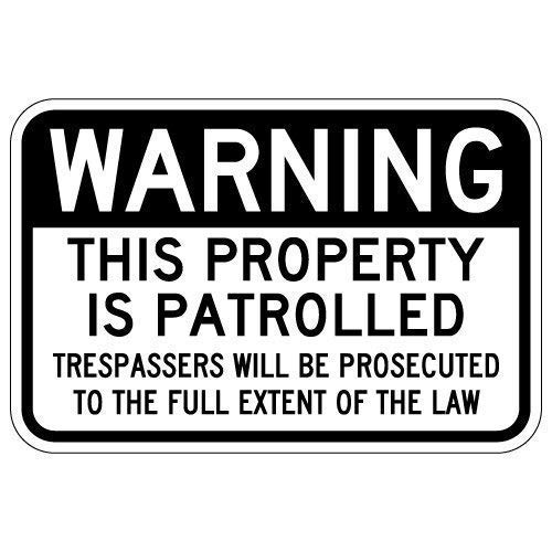 Stevenca Metall-Blechschild mit Aufschrift "Warning This Property is Patrol", 20,3 x 30,5 cm, dekoratives Aluminiumschild Stevenca Metall-Blechschild mit Aufschrift "Warning This Property is Patrol", 20,3 x 30,5 cm, dekoratives Aluminiumschild von Stevenca