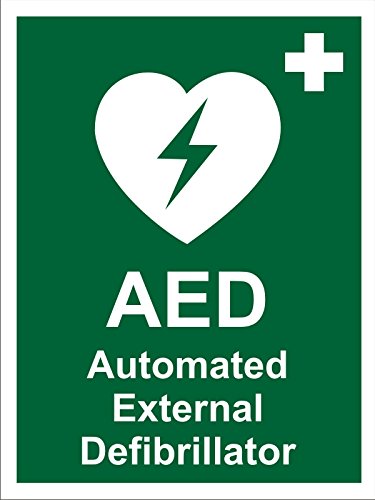 Seco AED Schild, automatisierter externer Defibrillator, 200 x 300 mm, 1 mm, halbstarrer Kunststoff Seco AED Schild, automatisierter externer Defibrillator, 200 x 300 mm, 1 mm, halbstarrer Kunststoff von SECO