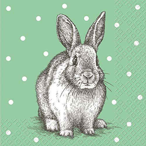 Stewo® Design Servietten 33x33cm Tissue 20 Stück Napkins (Leroy) Hase von Stewo