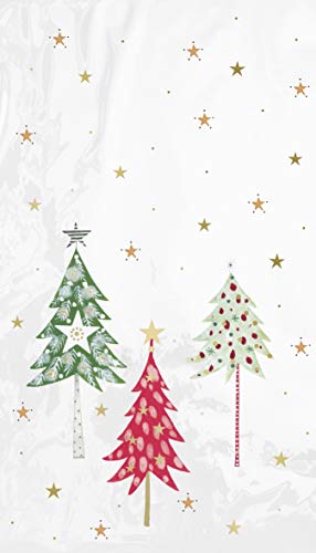 Zellglas - Bodenbeutel/Tüte mit Weihnachtsmotiv WINTERWALD + Sterne zzgl. Verschlussclipsen (Transparent mit Aufdruck / 14,5 x 23,5 cm) TOP QUALITÄT von Stewo
