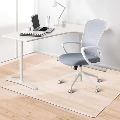 Drehstuhl Stuhlmatte Rechteckig, PVC Bodenschutzmatte 1.0mm Bodenmatte Frosted Fußmatten Für Büro Arbeitszimmer-85x140cm von Steytemd