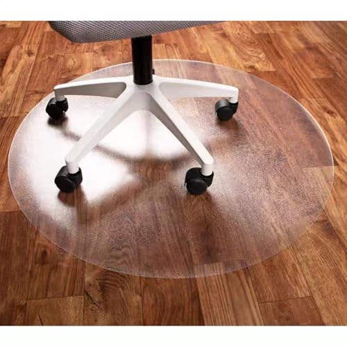Drehstuhl Stuhlmatte Rund, PVC Bodenschutzmatte 1.0mm Bodenmatte Frosted Fußmatten Für Büro Arbeitszimmer-Diameter: Ø140cm von Steytemd