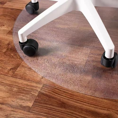 Drehstuhl Stuhlmatte Rund, PVC Bodenschutzmatte 1.5mm Bodenmatte Frosted Fußmatten Für Büro Arbeitszimmer-Diameter: Ø140cm von Steytemd
