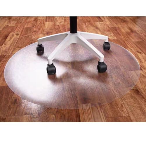 Drehstuhl Stuhlmatte Rund, PVC Bodenschutzmatte 2.0mm Bodenmatte Frosted Fußmatten Für Büro Arbeitszimmer-Diameter: Ø100cm von Steytemd