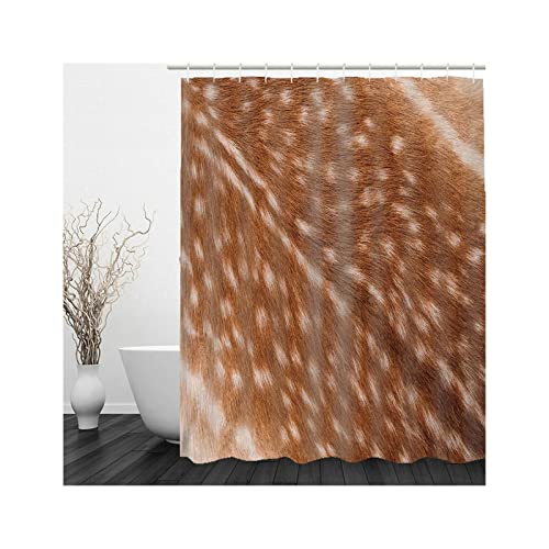 Shower Curtain Vintage, Duschvorhang Hirschmotiv Braun Duschvorhang 90x180 Polyester Bad Vorhang Badezimmer Dekoration von Stfery