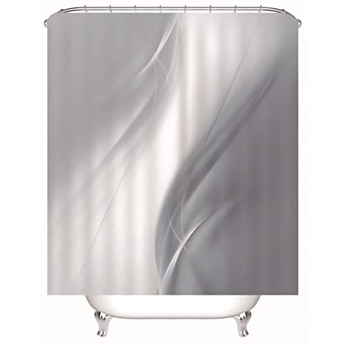 Shower Curtains Hotel, Duschvorhang Badewanne Grau Einfaches Muster Duschvorhang 150x200 Polyester Bad Vorhang Badezimmer Deko von Stfery