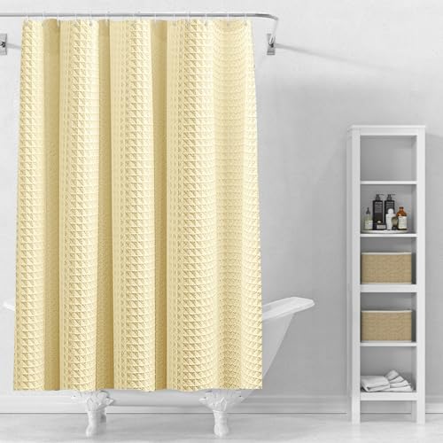 Stfery Duschvorhang Waffel Gelb Shower Curtains 80X180 Bathroom Curtains Waterproof Duschvorhang Antischimmel Stfery Duschvorhang Waffel Gelb Shower Curtains 80X180 Bathroom Curtains Waterproof Duschvorhang Antischimmel von Stfery