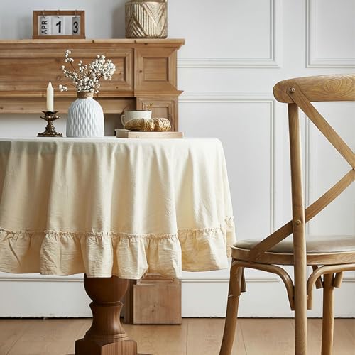Stfery Tischdecke 150x200 Beige Gelb Küchentischabdeckung Samt Einfarbig Mit Rüschen Tischtuch Wasserdicht Dauerhaft für Esszimmer Stfery Tischdecke 150x200 Beige Gelb Küchentischabdeckung Samt Einfarbig Mit Rüschen Tischtuch Wasserdicht Dauerhaft für Esszimmer von Stfery