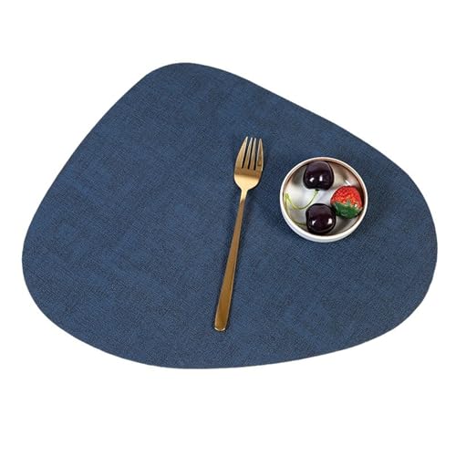 Stfery Tischset 2, Platzdeckchen Oval Abwaschbar Leder Dunkelblau Tischsets Platzsets Abwaschbar 42.5x34cm Stfery Tischset 2, Platzdeckchen Oval Abwaschbar Leder Dunkelblau Tischsets Platzsets Abwaschbar 42.5x34cm von Stfery