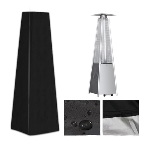 STGBCST Abdeckhaube Heizpilz schwarz, Polyester-Schutzhülle für Outdoor Heizgerät, Außenheizerschutz mit Wetterschutz, 53*61*220CM​ von Stgbcst