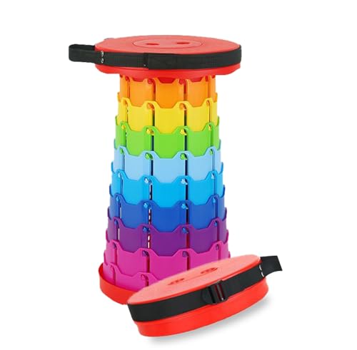 Stgbcst Outdoor Hocker - Klapphocker leicht tragbar, Falthocker faltbar, 25 * 45 * 6cm verstärkt, 1000g, Campinghocker mit Kissen, Teleskophocker für Angel Konzert Garten von Stgbcst