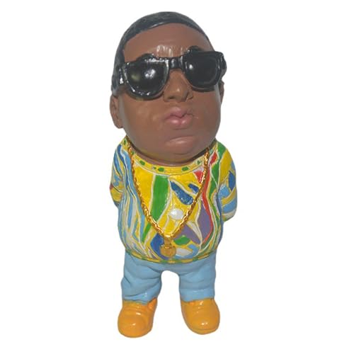 Stgbcst Schwarze Hip-Hop-Souvenir-Rapper-Statue 3 * 5 * 10 cm Hip-Hop-Harz-Ornamente Schwarzes Hip-Hop-Kunsthandwerk Geeignet für Büro-Schlafzimmer-Kollektionen (Stil 3) von Stgbcst