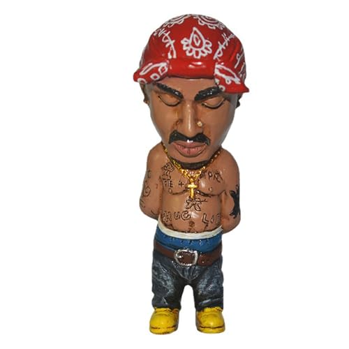 Stgbcst Schwarze Hip-Hop-Souvenir-Rapper-Statue 3 * 5 * 10 cm Hip-Hop-Harz-Ornamente Schwarzes Hip-Hop-Kunsthandwerk Geeignet für Büro-Schlafzimmer-Kollektionen (Stil 4) von Stgbcst