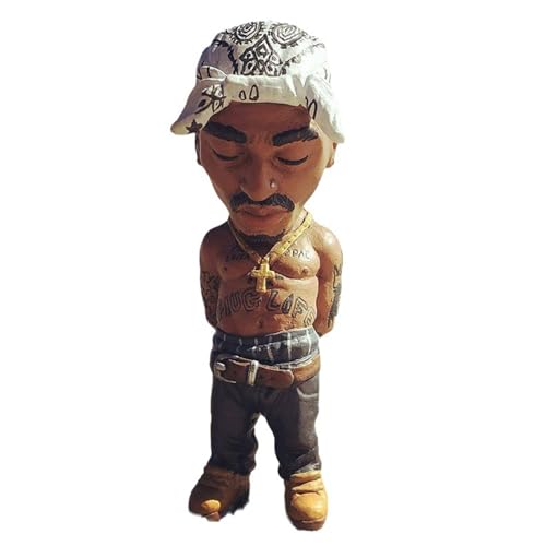 Stgbcst Schwarze Hip-Hop-Souvenir-Rapper-Statue 3 * 5 * 10 cm Hip-Hop-Harz-Ornamente Schwarzes Hip-Hop-Kunsthandwerk Geeignet für Büro-Schlafzimmer-Kollektionen (Stil 6) von Stgbcst