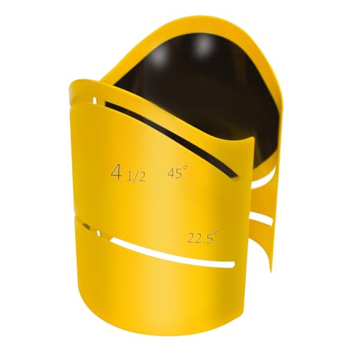 Sthovd Metallschneideführungs-Set, 11,4 cm, Rohrschneideführung, schneidet bei 45 °, 90 °, 22,5 ° und Sattelschnitt, Schneiden von Rohrsattelschablonen, Schneidführung von Sthovd