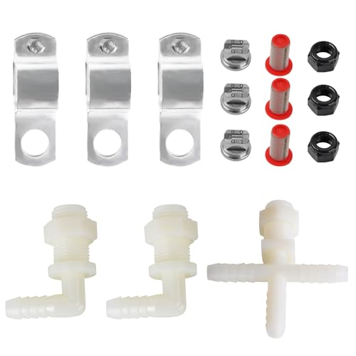 Sthovd Sprühausleger-Reparatur-Set enthält 8001-VS Spitzen, Siebklemmen, Kreuz- und Ellbogen-Düsenkörper (11/16 Zoll MPS x 3/8 Zoll HB), Haltemutter und Düsenkappe (11/16 Zoll FPS), Spitzensieb und von Sthovd