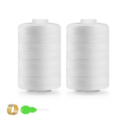 2PCS Garn zum Nähen, 1000Yard weißes Nähgarn, Allzweck-Nähmaschinengarn, Nähgarn für Nähmaschine, Handnähen 2PCS Garn zum Nähen, 1000Yard weißes Nähgarn, Allzweck-Nähmaschinengarn, Nähgarn für Nähmaschine, Handnähen von StiVerse