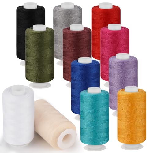 Stiverse 12 Pcs Farben Nähgarn, 640M Garn, PolyesterGarn, Allzweck-Nähmaschinengarn, Garn für Nähmaschine/Handnähen/Handquilten Stiverse 12 Pcs Farben Nähgarn, 640M Garn, PolyesterGarn, Allzweck-Nähmaschinengarn, Garn für Nähmaschine/Handnähen/Handquilten von StiVerse
