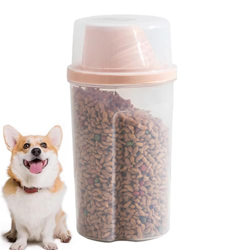 1L Katzenfutterbehälter Luftdichte Hundefutter Vorratsbehälter Vorratsdosen Für Katzenfutter Trockenfutter Spender Für Hunde Transparent Haustier-Trockenfutter-Spenderbehälter Für Zuhause von Stibtmr