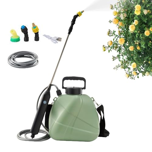 Batterieantriebssprühgerät 22x29 Cm Batteriebetriebener Sprühgerät ABS Unkrautvernichter Für Rasen 5 L Leckagesicherer Drucksprüher Mit Verstellbarer Düse Für Garten Gewächshaus Fenster von Stibtmr