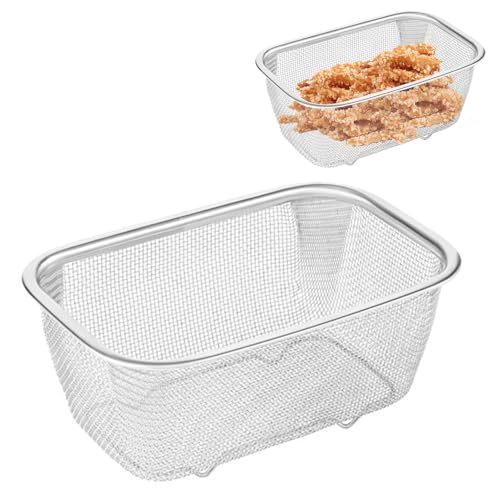 Edelstahl Netzkorb Frittierkorb Quadratischer Rechteckiger Abtropfkorb Feinmaschiges Ölsieb Küchensieb Siebkorb - -Sieb-Sieb Küchengeräte Edelstahl Netzkorb Frittierkorb Quadratischer Rechteckiger Abtropfkorb Feinmaschiges Ölsieb Küchensieb Siebkorb - -Sieb-Sieb Küchengeräte von Stibtmr