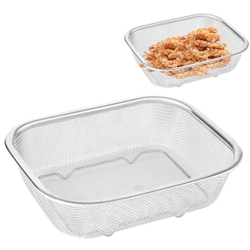 Edelstahl Netzkorb Frittierkorb Quadratischer Rechteckiger Abtropfkorb Feinmaschiges Ölsieb Küchensieb Siebkorb - -Sieb-Sieb Küchengeräte Edelstahl Netzkorb Frittierkorb Quadratischer Rechteckiger Abtropfkorb Feinmaschiges Ölsieb Küchensieb Siebkorb - -Sieb-Sieb Küchengeräte von Stibtmr