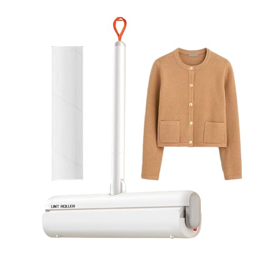 Lint Roller - Klappbarer Tierhaarentferner für Möbel Fusselrolle,Entferner Tool Reinigung Mit Nachfüllung Für Teppich Kleidung Katze Bettwäsche Möbel Bett Stoff Boden Couch Hund von Stibtmr