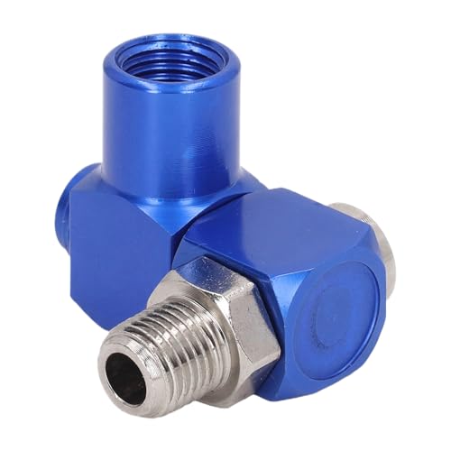 Luftschlauch Fittings,Pneumatische Anschlüsse - Schwenkbarer Aluminium Adapter Zubehör für Industrie Kfz Hvac Garten Anwendungen von Stibtmr