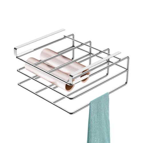 Stibtmr 26.8x25.8cm Schneidebrett Organizer Hängend Schneidebrett Aufbewahrung Hängend Schneidebretthalterung Edelstahl Schneidebrettständer Unter Dem Schrank Ohne Bohren von Stibtmr