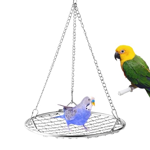 Vogel Schaukel für Käfig, Sittichschaukeln Spielplatz, Rostfreier Edelstahl Nagfester Abnehmbarer Ruheplatz Mit Kühlgitter-Design Zum Ausruhen Spielen Für Ziervögel Finken Unzertrennliche Heimtierbeda Vogel Schaukel für Käfig, Sittichschaukeln Spielplatz, Rostfreier Edelstahl Nagfester Abnehmbarer Ruheplatz Mit Kühlgitter-Design Zum Ausruhen Spielen Für Ziervögel Finken Unzertrennliche Heimtierbeda von Stibtmr