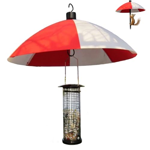 Eichhörnchen Schale für den Vogelfutterverbindungsstangen 18 Zoll Dual Zweck winddichtem Schutz tragbarer hängender Vogelfutterleiter für den Outdoor -Garten von Stibzeup