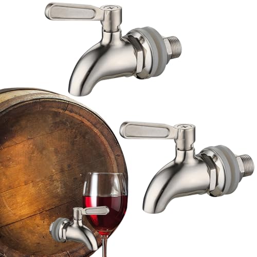 Getränkespender Ersatz -Spigot -Tap, Edelstahl -Wasserhahn für Getränkespender 16 mm (2pcs) von Stibzeup