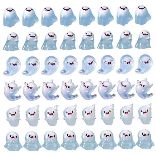 Mini -Harz -Figuren 48pcs 8 Stile leuchten im dunklen Ghost Figur nie von Stibzeup
