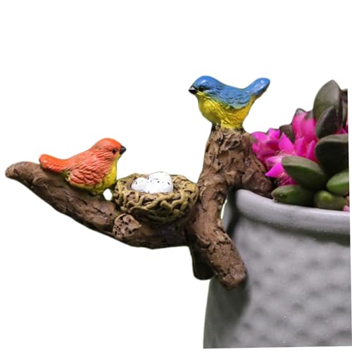Pot Huggers für Pflanzgefäß, Harzvögel, die auf Zweigen Blumentopf -Umarmung, hängende Pflanzendekorationen für Töpfe, Terrarium, Fischtank, Bonsai Dekor sitzen Pot Huggers für Pflanzgefäß, Harzvögel, die auf Zweigen Blumentopf -Umarmung, hängende Pflanzendekorationen für Töpfe, Terrarium, Fischtank, Bonsai Dekor sitzen von Stibzeup