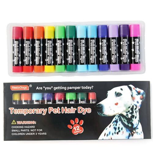 Stibzeup Hundehaarfarbstoff 12 Farben Haustier Haarfarbe Temporärer Hundefärbe sicheres Haustier Safer Farbe Waschbarhaarfarbstoff für Hunde, Katzen und Pferde Pflege Stibzeup Hundehaarfarbstoff 12 Farben Haustier Haarfarbe Temporärer Hundefärbe sicheres Haustier Safer Farbe Waschbarhaarfarbstoff für Hunde, Katzen und Pferde Pflege von Stibzeup
