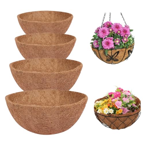 Stibzeup Kokosnusshänge Korb Liner runden Ersatz -Coco -Liner für Pflanzer Blumentopf 4pcs Stibzeup Kokosnusshänge Korb Liner runden Ersatz -Coco -Liner für Pflanzer Blumentopf 4pcs von Stibzeup