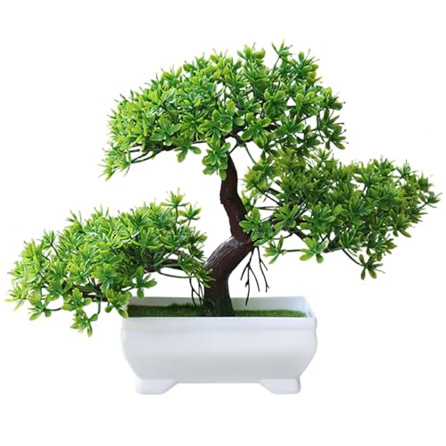 Stibzeup Künstlicher Bonsai -Baum, 7,5x10 Realistischer gefälschter Bonsai -Baum, Simulation Bonsai Baum gefälschte, dekorative Topfpflanze, Kleiner Bonsai -Baum künstlich für Home Office Tabletop von Stibzeup