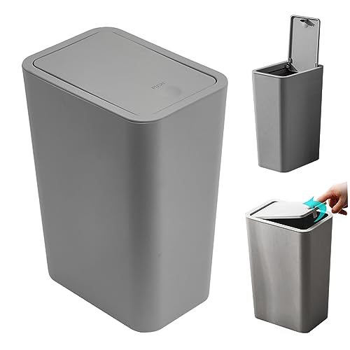 Stibzeup Mülldose 12L Schlanker Müllbehälter mit Popup Deckel Abfallkorb Mülldose für Badezimmer Küche Schlafzimmer Pulver Zimmer Bastelraum Büro Büro Stibzeup Mülldose 12L Schlanker Müllbehälter mit Popup Deckel Abfallkorb Mülldose für Badezimmer Küche Schlafzimmer Pulver Zimmer Bastelraum Büro Büro von Stibzeup